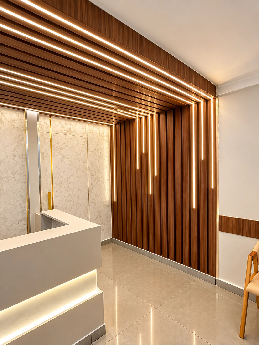 Hall e escadaria do hotel